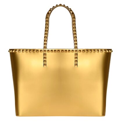 Carmen Sol Angelica Large Tote  - Metallic Jelly. Sustainable Jelly Bags