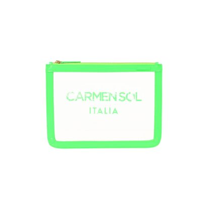 Carmen Sol Firenze Clear Pochette. Sustainable Vegan Leather