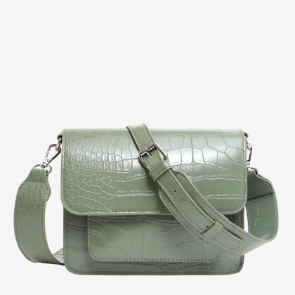 HVISK Women's Cayman Pocket Shiny Croco Bag. Sustainable Bags.