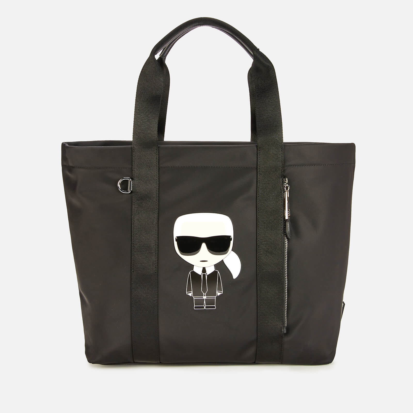 KARL LAGERFELD Women's K/Ikonik Nylon Tote Bag. Sustainable Bags.
